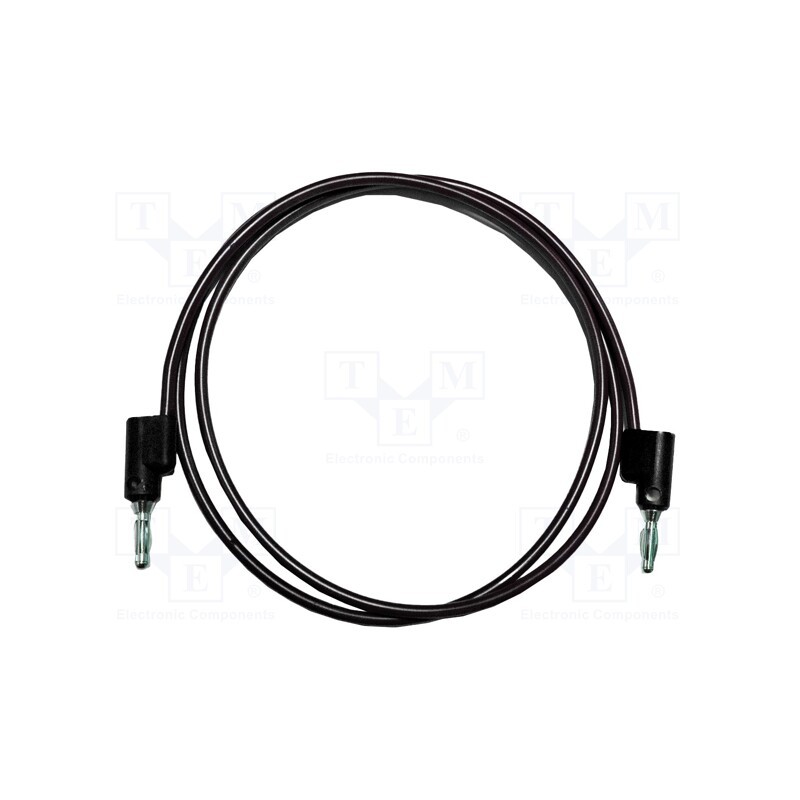 1 pcs x MUELLER ELECTRIC - BU-PB12-0 - Test lead, 15A, banana plug 4mm,both sides, Urated: 1kV, Len: 0.3m