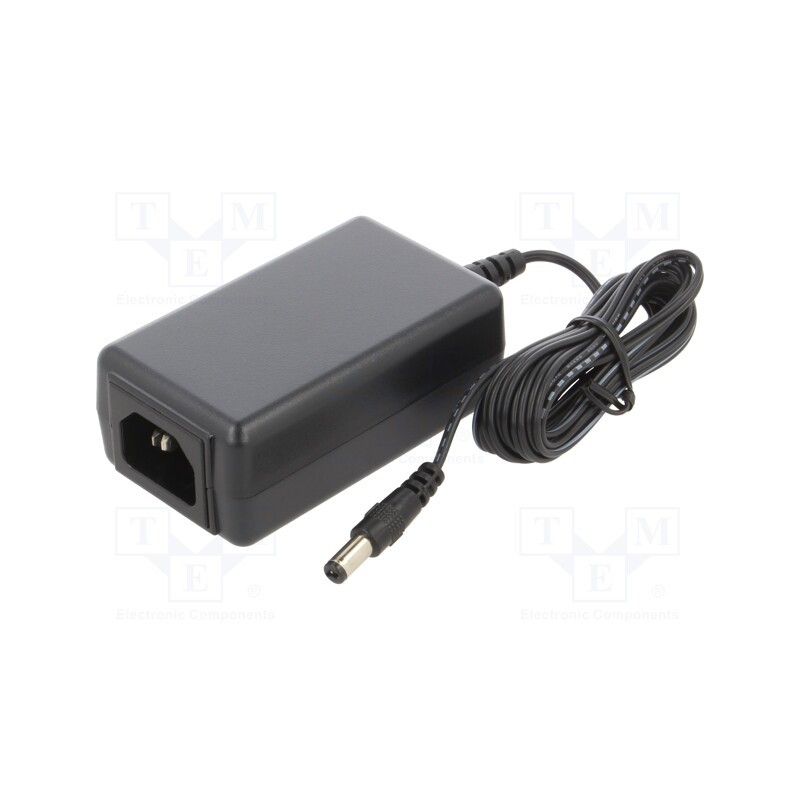 1 pcs x MEAN WELL - SGAS15A24-P1J - Power supply: switched-mode, 24VDC, 0.625A, Out: 5,5/2,1, 15W, 86%