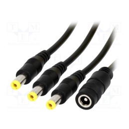 1 pcs x ESPE - DC.SPL.0400.0035 - Cable, 2x0.5mm2, DC 5,5/2,1 plug x3,DC 5,5/2,1 socket, straight