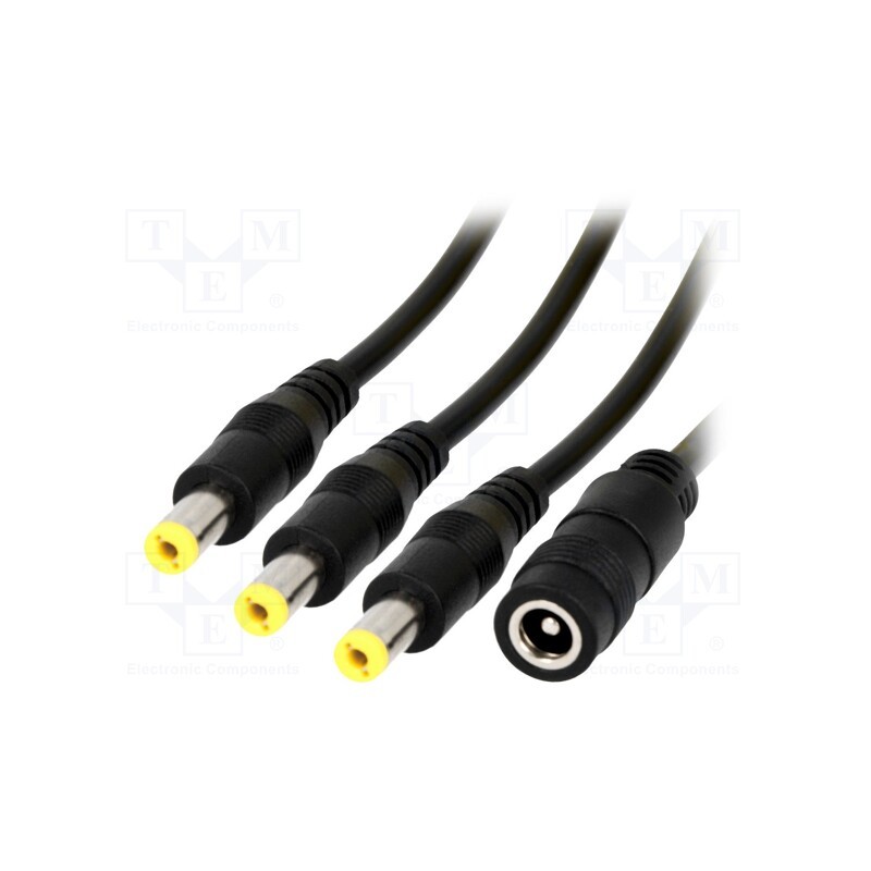 1 pcs x ESPE - DC.SPL.0400.0035 - Cable, 2x0.5mm2, DC 5,5/2,1 plug x3,DC 5,5/2,1 socket, straight