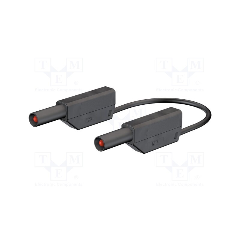1 pcs x STu00c4UBLI - 28.0125-15021 - Test lead, 32A, banana plug 4mm,both sides, Urated: 1kV, Len: 1.5m