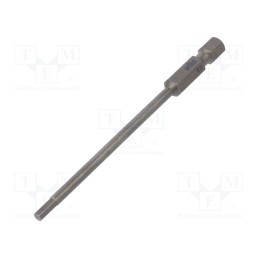 1 pcs x WIHA - 39180 - Screwdriver bit, hex key, HEX 3mm, Overall len: 90mm