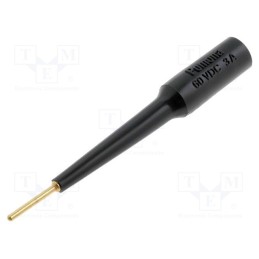 1 pcs x POMONA - 3563-0 - Probe tip, 3A, black, Tip diameter: 1.6mm, Socket size: 4mm, 70VDC