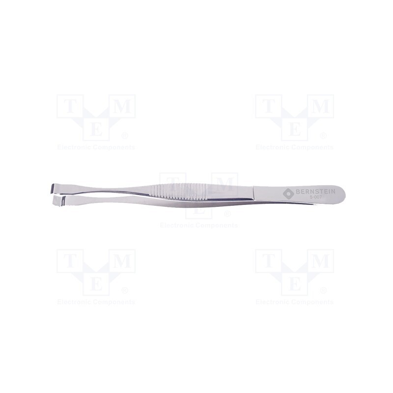 1 pcs x BERNSTEIN - 5-007 - Tweezers, 145mm, Blade tip shape: round, universal