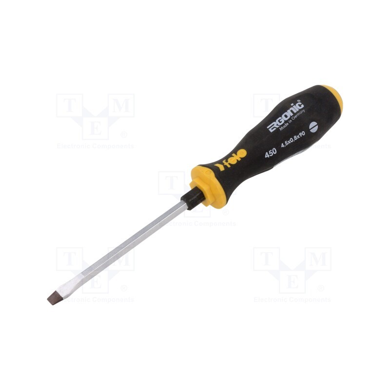 1 pcs x FELO - 450 045 40 - Screwdriver, slot, for impact, 4,5x0,8mm, ERGONIC®
