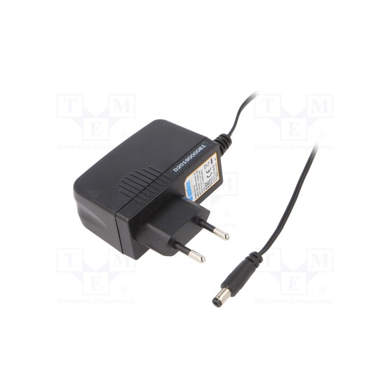 1 pcs x AIMTEC - AMA12ER4-120100Y - Power supply: switched-mode, plug, 12VDC, 1A, 12W, Plug: EU, 83%