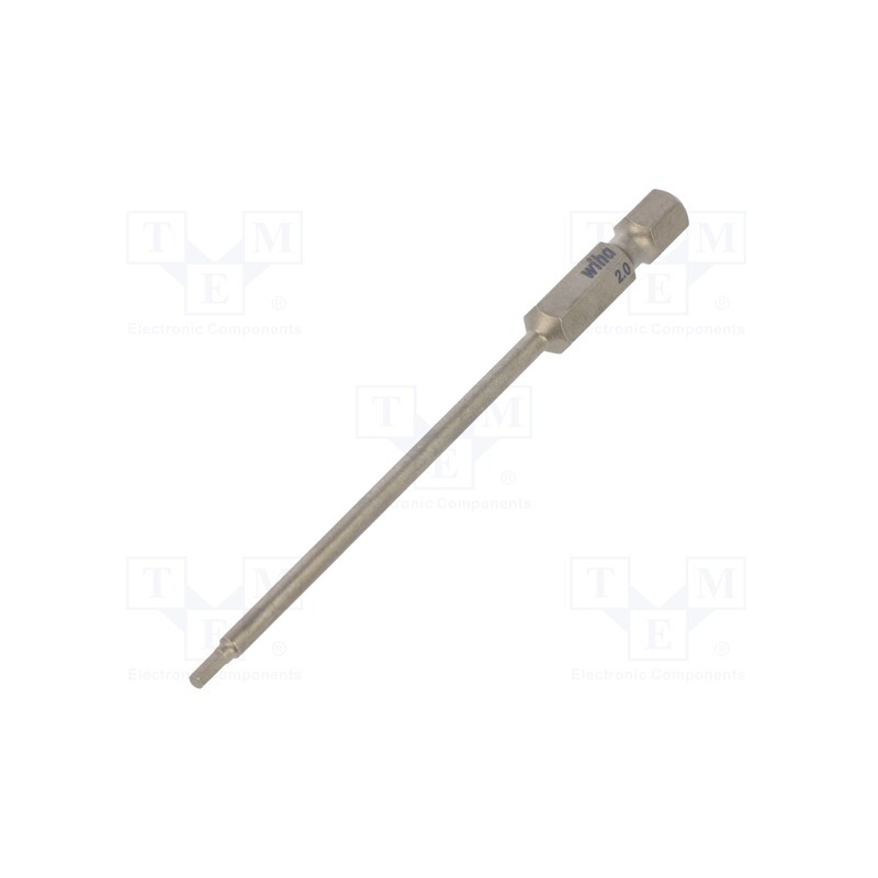 1 pcs x WIHA - 39178 - Screwdriver bit, hex key, HEX 2mm, Overall len: 90mm