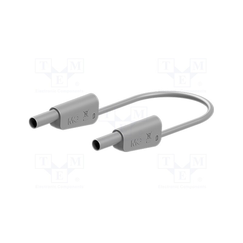 1 pcs x STu00c4UBLI - 66.2011-02528 - Test lead, 19A, banana plug 4mm,both sides, Urated: 1000V, grey