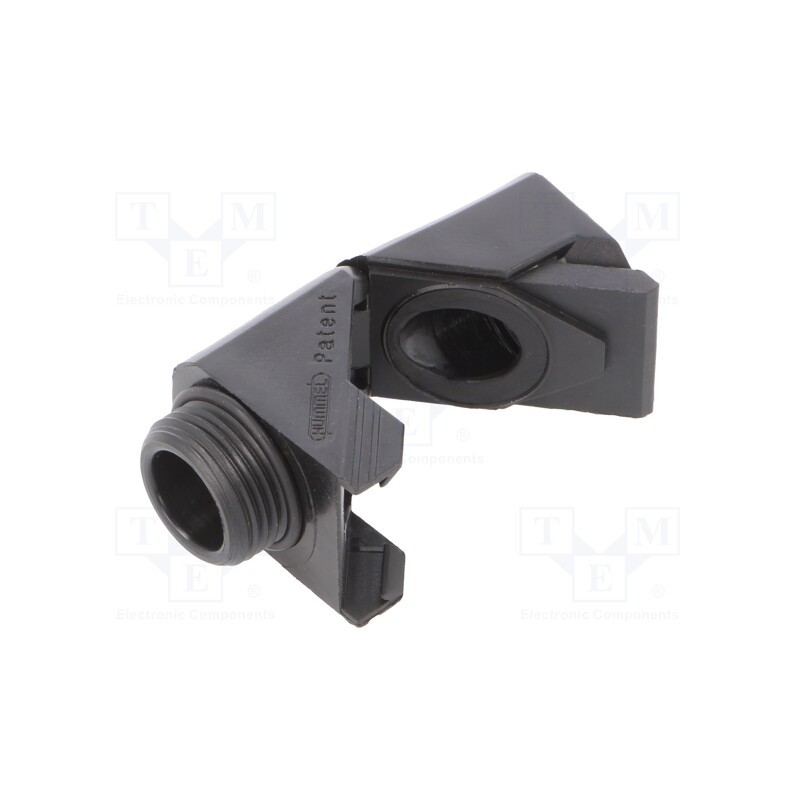 1 pcs x HUMMEL - 1.315.1101.11 - Connector, angular, PG11, PG11, IP68, polyamide, black, Snap Elbow