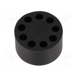 1 pcs x HELUKABEL - HELUTOP HT-MFDE M32 9X4 - Insert for gland, 4mm, M32, IP68, NBR rubber, Holes no: 9, HT-MFDE