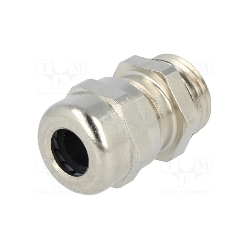 1 pcs x HELUKABEL - HT-MS PG9 - Cable gland, PG9, IP68, brass, Body plating: nickel, HELUTOP HT-MS