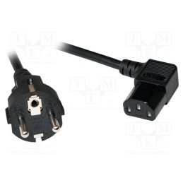 1 pcs x LOGILINK - CP119 - Cable, CEE 7/7 (E/F) plug,IEC C13 female 90°, 5m, black, 10A