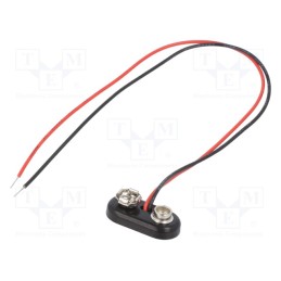 1 pcs x KEYSTONE - 2243 - 6F22 connector, 6F22,6LR61, Batt.no: 1, leads 150mm