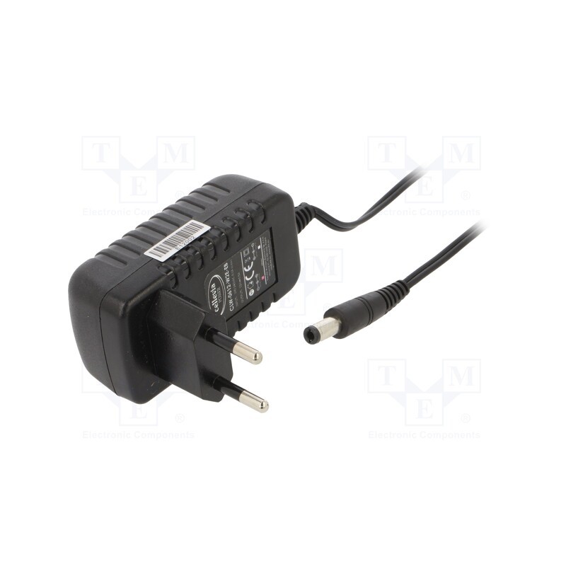 1 pcs x CELLEVIA POWER - CLW-0612-W2E-EB25 - Power supply: switched-mode, plug, 12VDC, 0.5A, 6W, Plug: EU, 83%