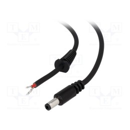 1 pcs x BQ CABLE - DC.CAB.2610.0150 - Cable, 2x1mm2, wires,DC 5,5/2,5 plug, straight, black, 1.5m