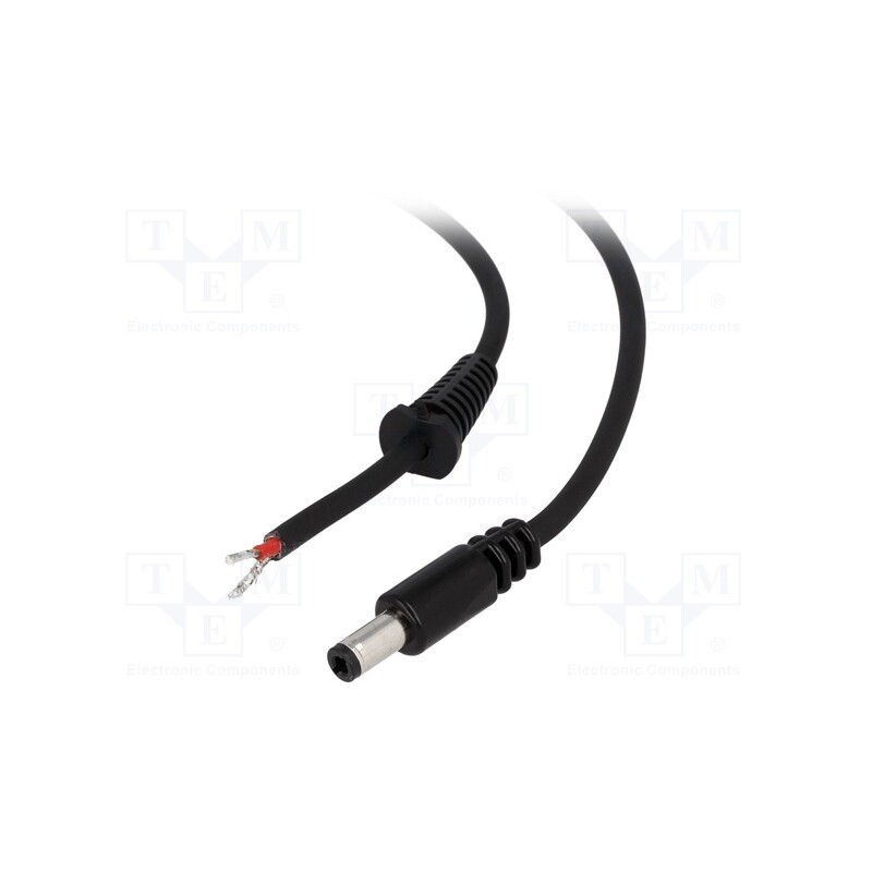 1 pcs x BQ CABLE - DC.CAB.2610.0150 - Cable, 2x1mm2, wires,DC 5,5/2,5 plug, straight, black, 1.5m