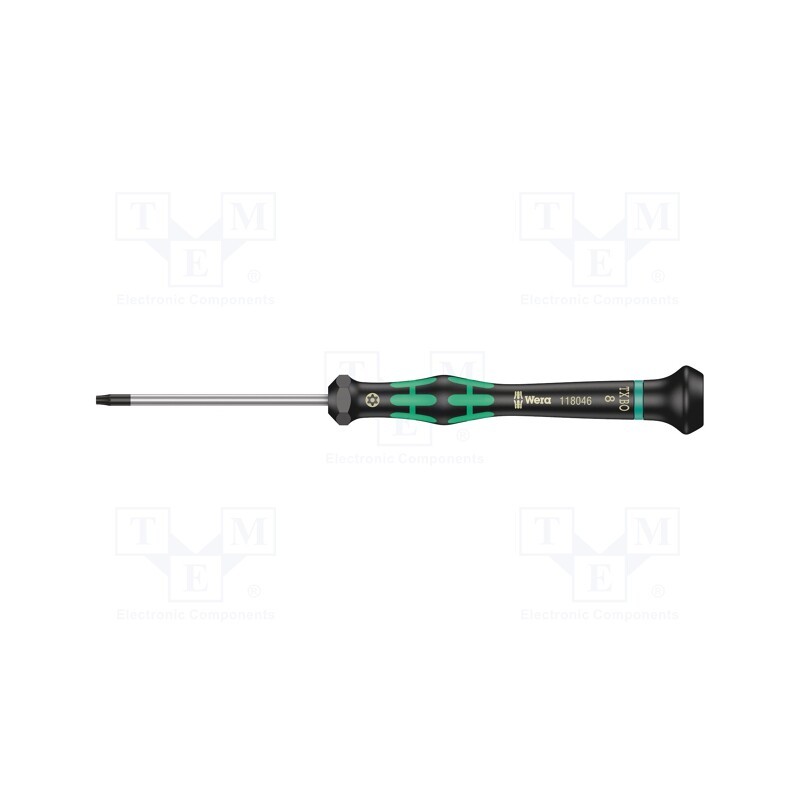 1 pcs x WERA - 5118046001 - Screwdriver, Torx® with protection, precision, T8H