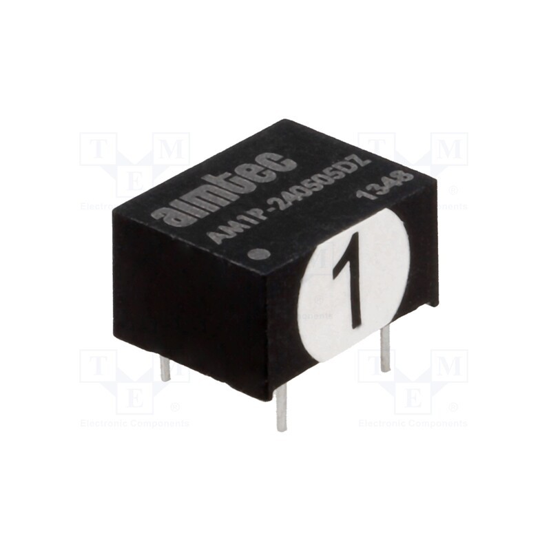 1 pcs x AIMTEC - AM1P-240505DZ - Converter: DC/DC, 1W, Uin: 21.6÷26.4V, Uout: 5VDC, Uout2: -5VDC, DIP8