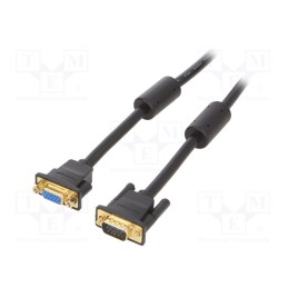 1 pcs x VENTION - DAGBG - Cable, D-Sub 15pin HD socket,D-Sub 15pin HD plug, black, 1.5m