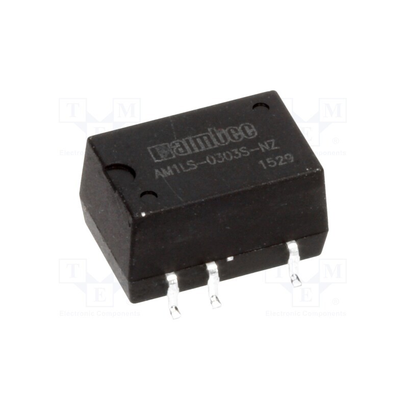 1 pcs x AIMTEC - AM1LS-0303S-NZ - Converter: DC/DC, 1W, Uin: 2.97÷3.63V, Uout: 3.3VDC, Iout: 303mA, SMD