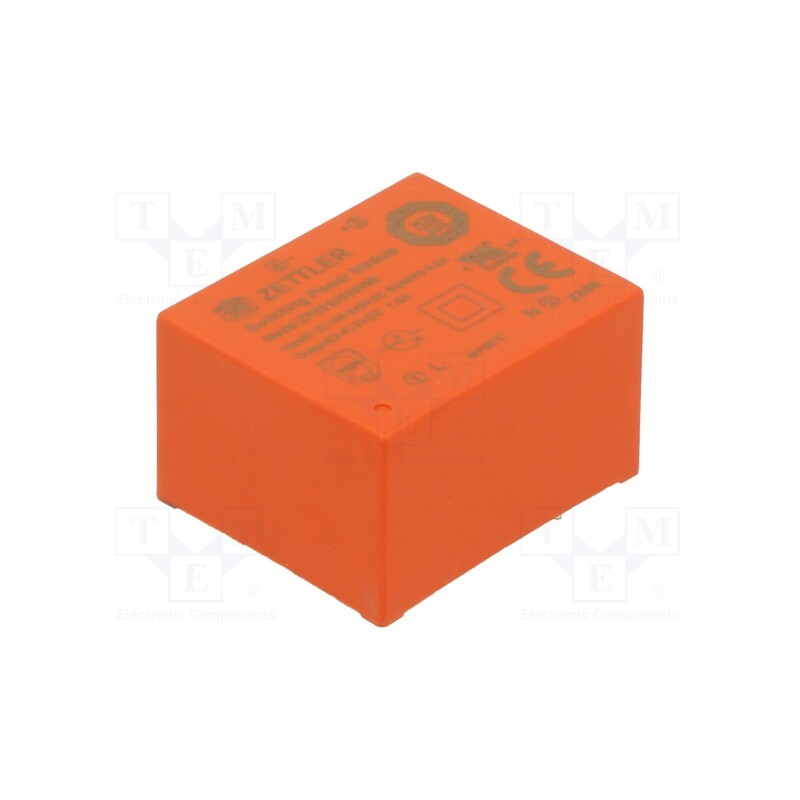 1 pcs x ZETTLER - ZP05S0500WB - Converter: AC/DC, 5W, 85÷265VAC, Usup: 100÷370VDC, Uout: 5VDC, OUT: 1