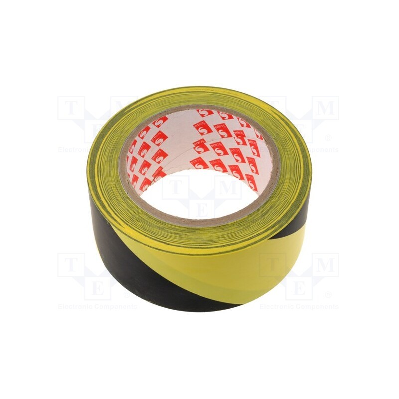 1 rol x SCAPA - SCAPA-2724-50 - Tape: warning, yellow-black, L: 33m, W: 50mm, self-adhesive
