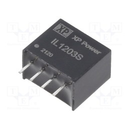 1 pcs x XP POWER - IL1203S - Converter: DC/DC, 2W, Uin: 12V, Uout: 3.3VDC, Iout: 400mA, SIP, 70kHz