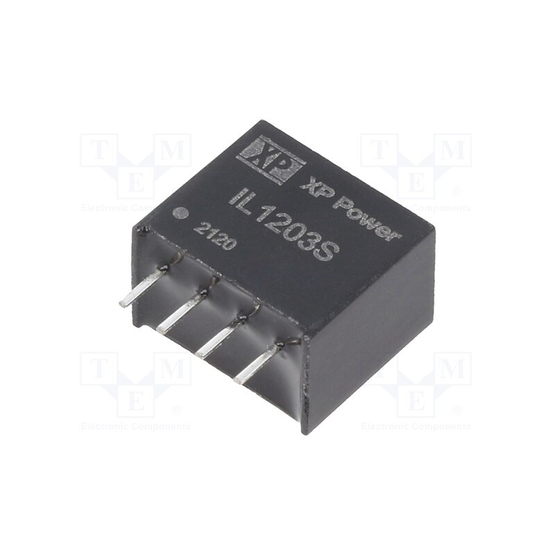 1 pcs x XP POWER - IL1203S - Converter: DC/DC, 2W, Uin: 12V, Uout: 3.3VDC, Iout: 400mA, SIP, 70kHz