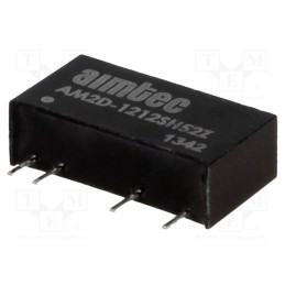 1 pcs x AIMTEC - AM2D-1212SH52Z - Converter: DC/DC, 2W, Uin: 10.8÷13.2V, Uout: 12VDC, Iout: 167mA, SIP7
