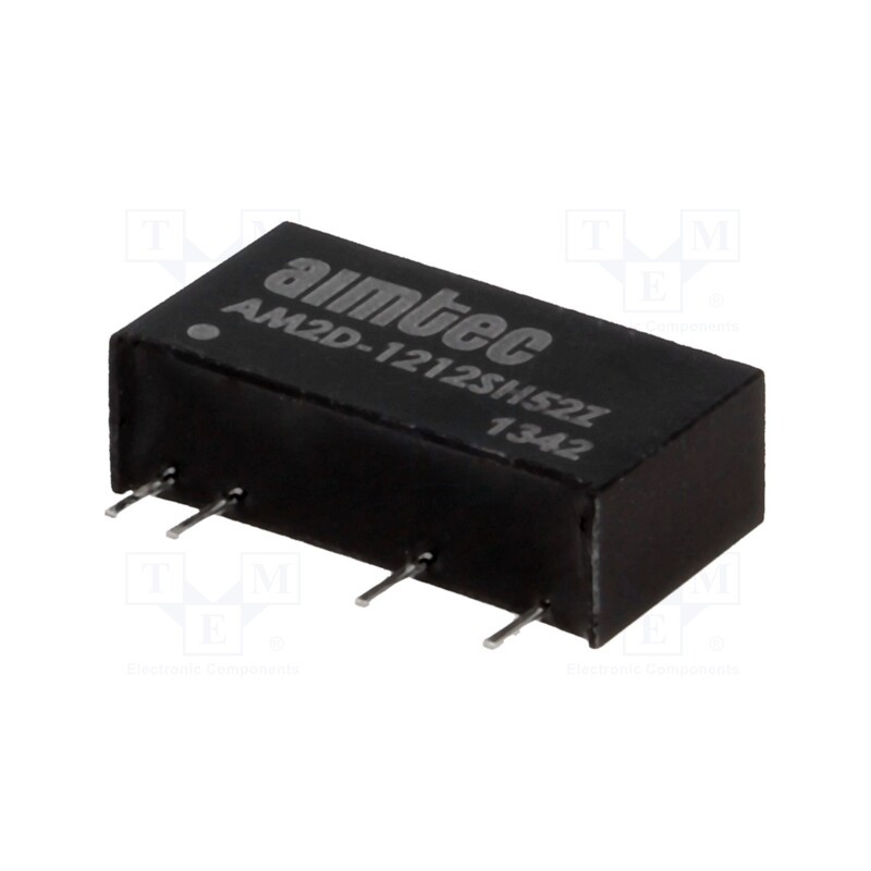 1 pcs x AIMTEC - AM2D-1212SH52Z - Converter: DC/DC, 2W, Uin: 10.8÷13.2V, Uout: 12VDC, Iout: 167mA, SIP7