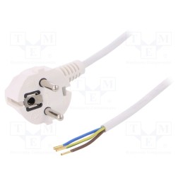 1 pcs x PLASTROL - W-97157 - Cable, 3G0.75mm2, CEE 7/7 (E/F) plug angled,wires,SCHUKO plug