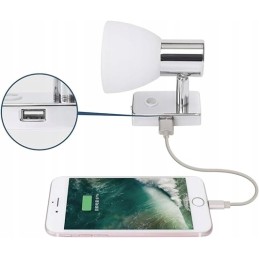 Camping wall reading lamp 12v 3w caravanning usb charging
