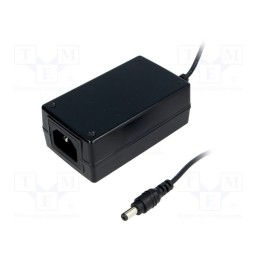 1 pcs x MEAN WELL - GST18A48-P1J - Power supply: switched-mode, 48VDC, 0.375A, Out: 5,5/2,1, 18W, 89%