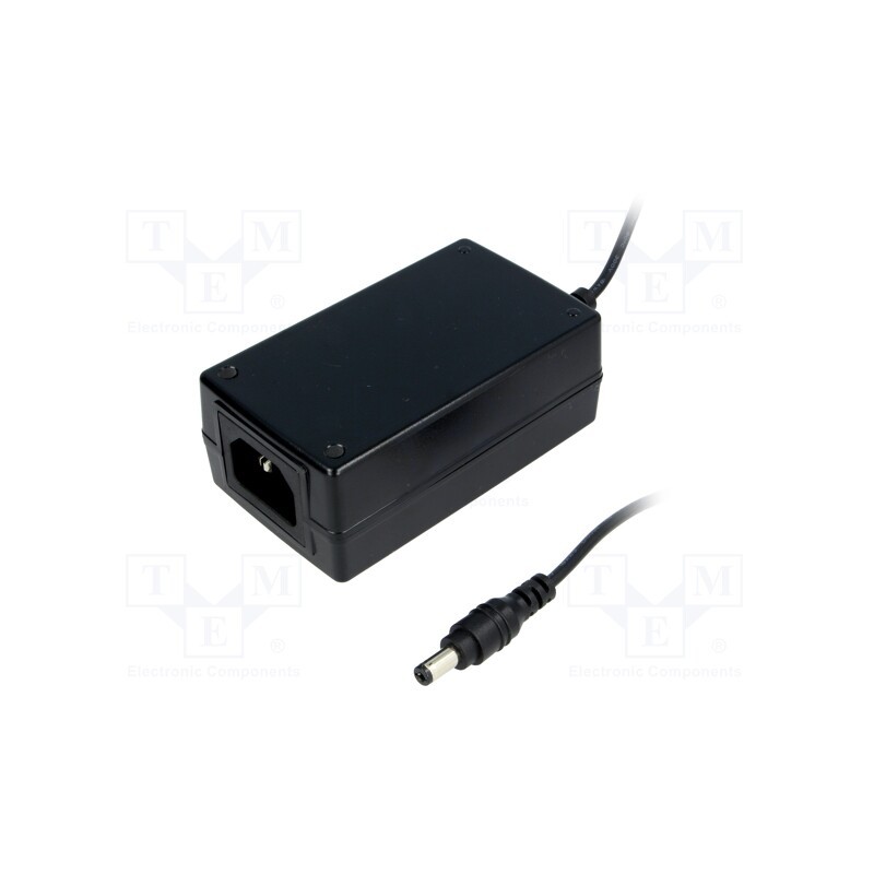 1 pcs x MEAN WELL - GST18A48-P1J - Power supply: switched-mode, 48VDC, 0.375A, Out: 5,5/2,1, 18W, 89%