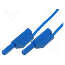 1 pcs x SCHu00dcTZINGER - VSFK 6000 / 2.5 / 150 / BL - Test lead, 32A, banana plug 4mm,both sides, Len: 1.5m, blue