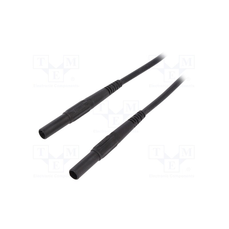 1 pcs x STu00c4UBLI - 66.9392-10021 - Test lead, 32A, banana plug 4mm,both sides, Len: 1m, black