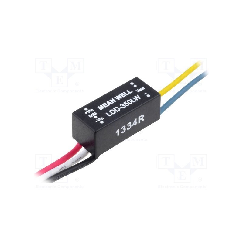 1 pcs x MEAN WELL - LDD-350LW - Converter: DC/DC, 11W, Uin: 9÷36V, Uout: 2÷32VDC, Iin: 350mA, cables