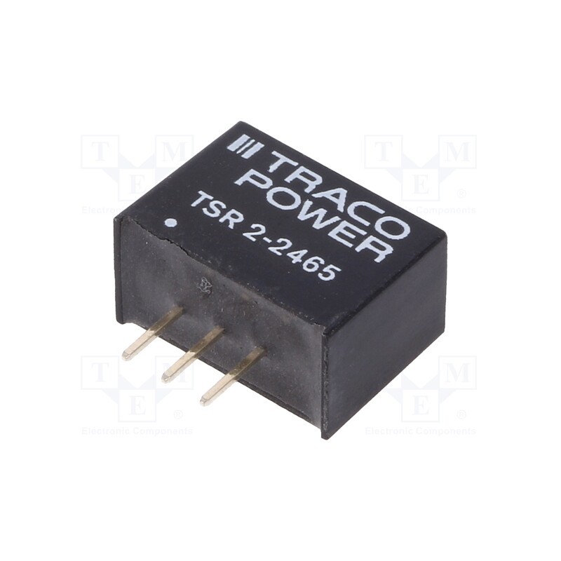 1 pcs x TRACO POWER - TSR 2-2465 - Converter: DC/DC, Uin: 9÷36V, Uout: 6.5VDC, Iout: 2A, SIP3, 410kHz