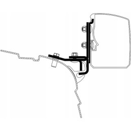 Thule 3200 vw t5 t6 multi rail LR awning adapter