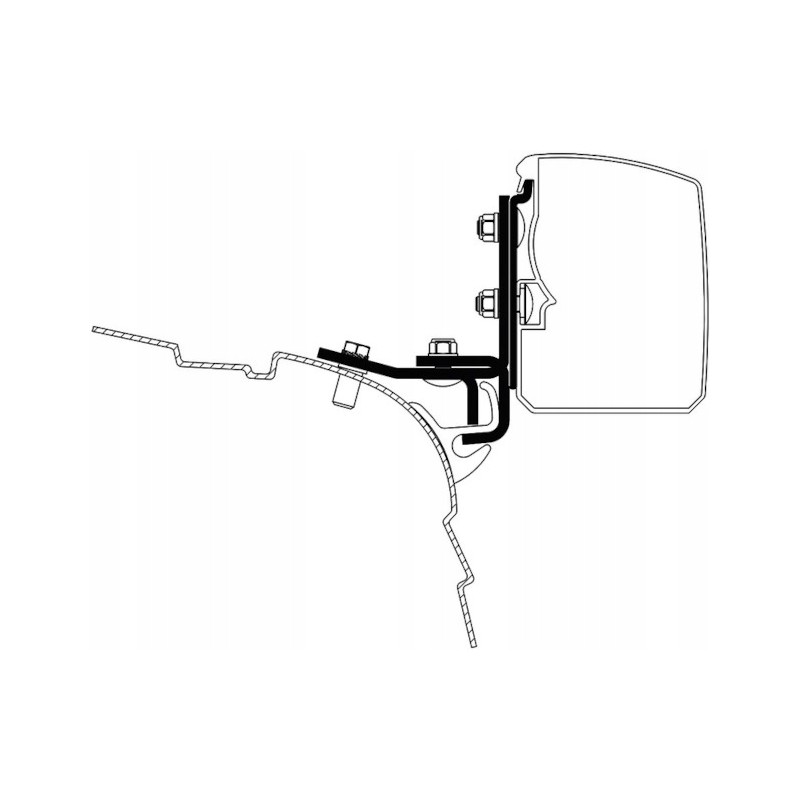 Thule 3200 vw t5 t6 multi rail LR awning adapter