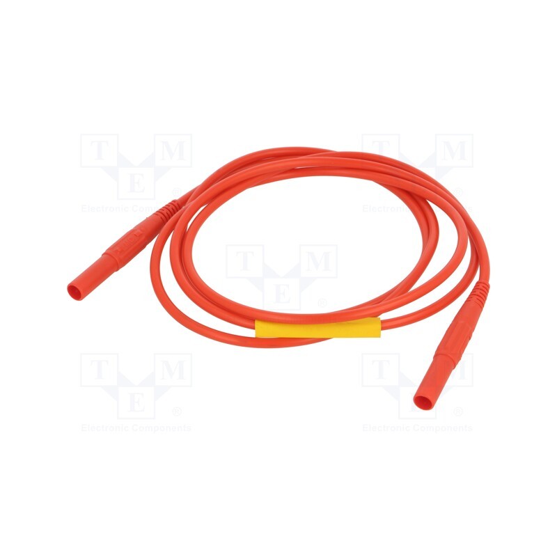1 pcs x STu00c4UBLI - 66.9303-15022 - Test lead, 32A, banana plug 4mm x2, insulated, Urated: 1kV, red
