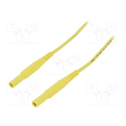 1 pcs x SCHu00dcTZINGER - MSFK A341 / 1 / 100 / GE - Test lead, 16A, banana plug 4mm,both sides, with protection