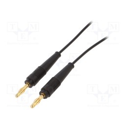 1 pcs x STu00c4UBLI - 64.1025-07521 - Test lead, 60VDC, 30VAC, 19A, banana plug 4mm,both sides, black