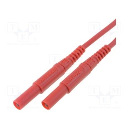 1 pcs x SCHu00dcTZINGER - MSFK A341 / 1 / 100 / RT - Test lead, 16A, banana plug 4mm,both sides, with protection