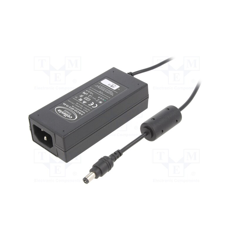 1 pcs x CELLEVIA POWER - CLD-6012-T3-EA - Power supply: switched-mode, 12VDC, 5A, Out: 5,5/2,1, 60W, desktop