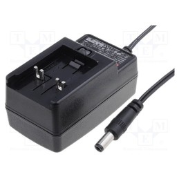 1 pcs x MEAN WELL - GE12I12-P1J - Power supply: switched-mode, plug, 12VDC, 1A, 12W, Out: 5,5/2,1