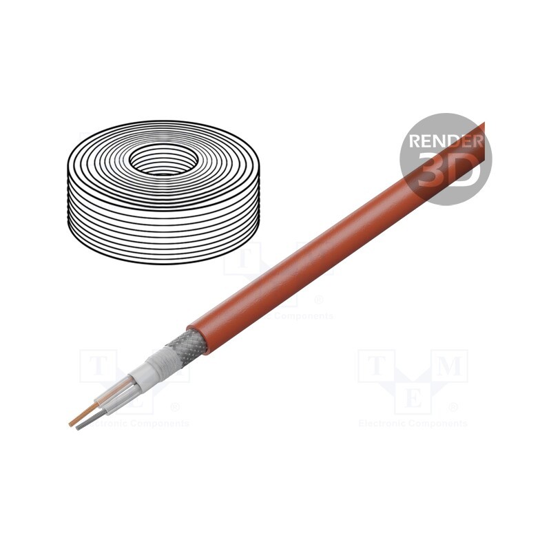 1 m x TASKER - C128 RED - Wire: microphone cable, 2x0.35mm2, red, OFC, -15÷70°C, PVC