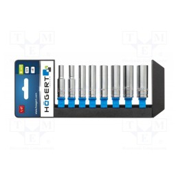 1 set x Hu00d6GERT TECHNIK - HT1A886 - Wrenches set, 6-angles,socket spanner, Mounting: 1/4', long