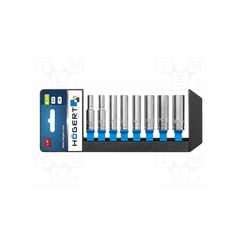 1 set x Hu00d6GERT TECHNIK - HT1A886 - Wrenches set, 6-angles,socket spanner, Mounting: 1/4', long