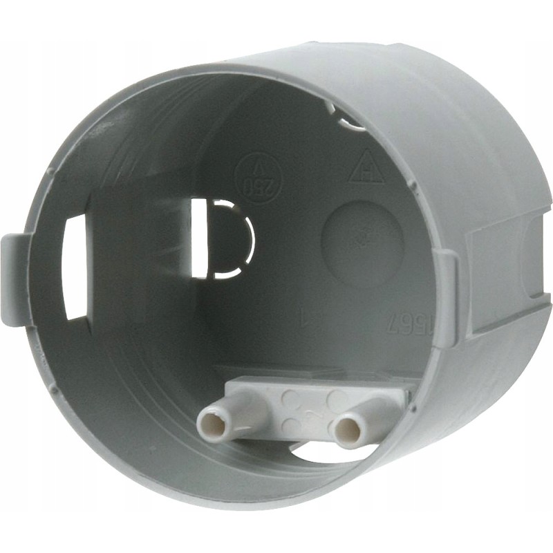 230v Berker socket box, diameter 45mm, with strain relief
